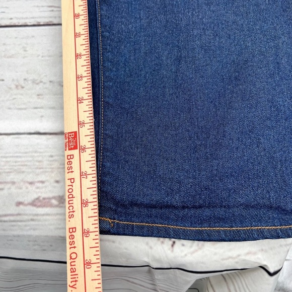 Lands End Women’s High Rise Bootcut Jeans Blue Dark Wash Stretch Size 24W - Picture 7 of 13